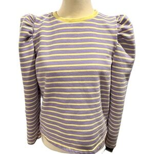 Anniewear Purple and Yellow Striped Top